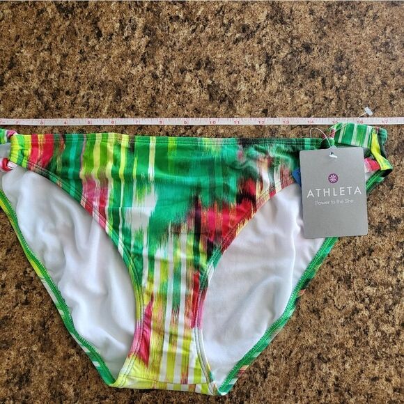 NWT Athleta Wailea Loop Bikini bottom XL - Rasta colors: vacation vibes - Picture 7 of 7
